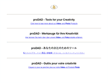 Tablet Screenshot of prodad.de